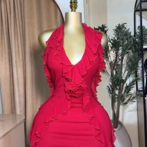 Rosie Flower Detail Mini Dress