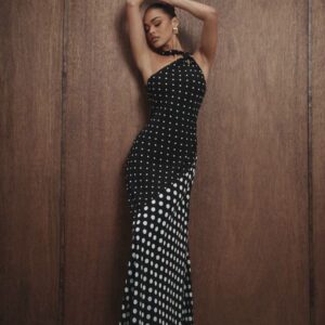 Haute polka backless dress